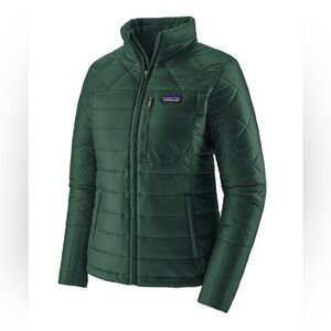 Patagonia Women's Radalie Jacket Forest Green Full Zip Puffer Jacket Size Small